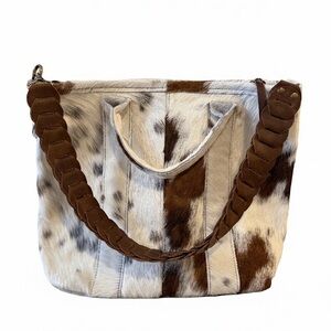 Elegant Cowhide Laptop Bag with Braided Strap
